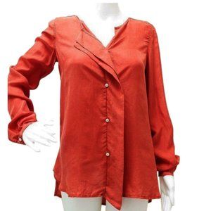 DKNY Bishop Sleeves Asymmetrical Shirt